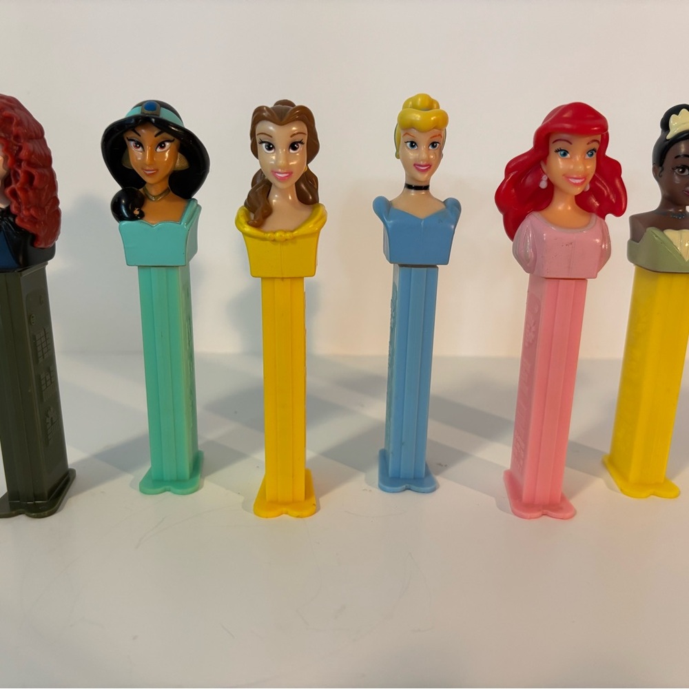 Disney Princess PEZ Dispenser Set - Green, Yellow, Blue, Pink